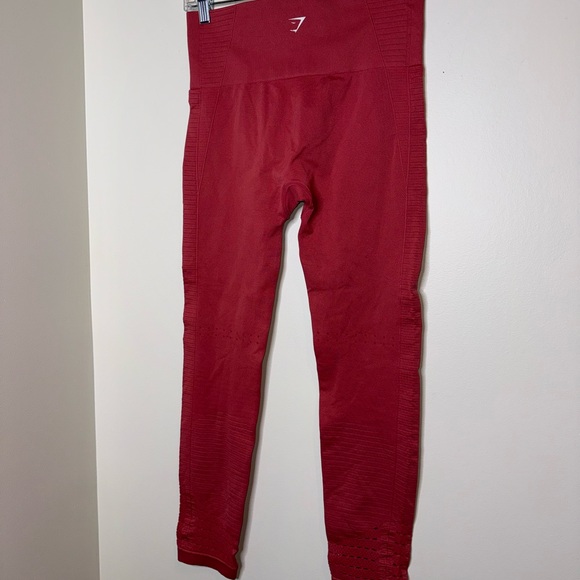 Gymshark Red Marl Energy Seamless Leggings - Picture 7 of 10